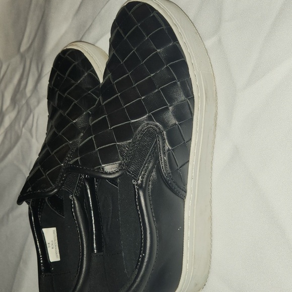 Mark Fisher Black Woven Slip-On Sneakers - Picture 3 of 7